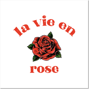 La vie en rose typography Posters and Art